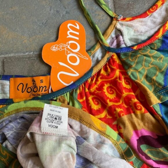 Voom by Joy Han Vibrant Boho-Chic Patchwork Floral Top Women's Size Small (2-4) - Picture 9 of 10